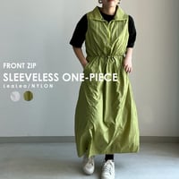 前ジップノースリワンピース