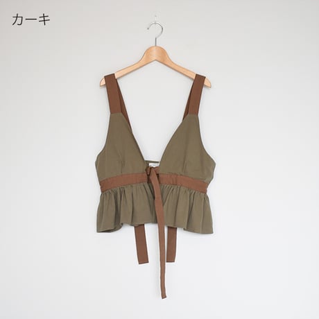 裾ペプラムキャミソール