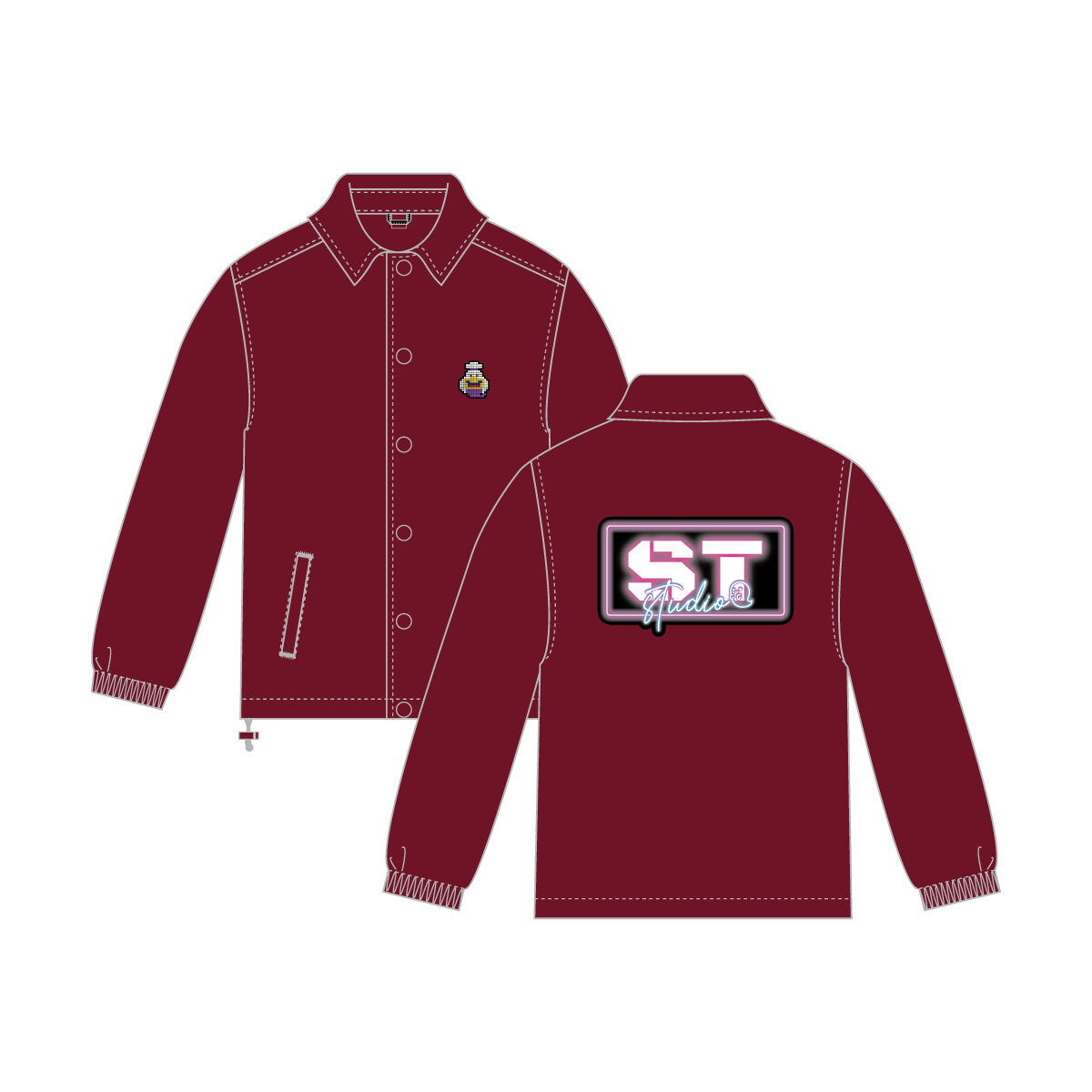 コーチジャケット(レッド) | STスタジオ オフィシャルストア コーチジャケット(レッド) | STスタジオ オフィシャルストア