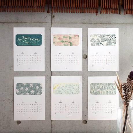 【10月号掲載分】大森 木綿子｜2022年 カードで作るカレンダー「台紙＋カード6枚セット」