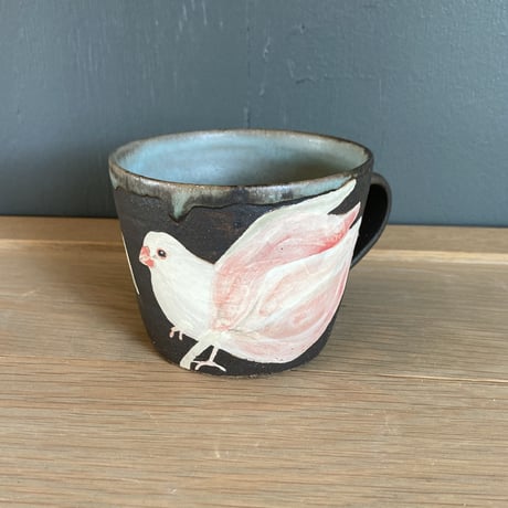 【7月号掲載分】acne pottery studio｜しろ文鳥の見え隠れカップ
