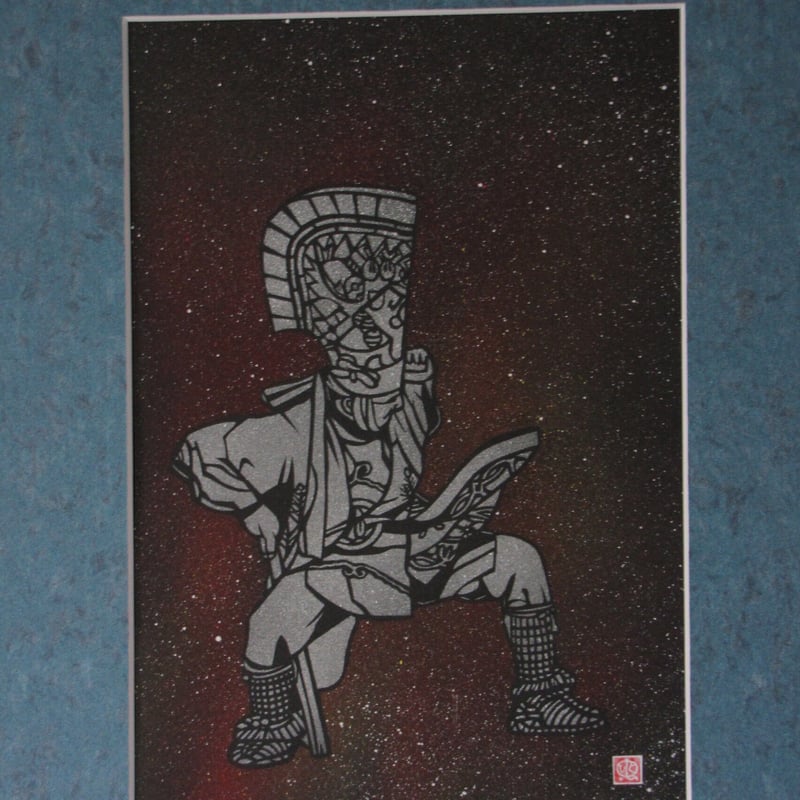 ナガエンブリ（ステンシル仕上げ）切り絵 | 切り絵工房カプリコルヌー