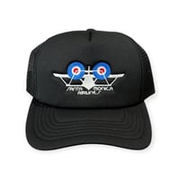 SANTA MONICA AIRLINES / BI PLANE TRUCKER HAT - BLACK