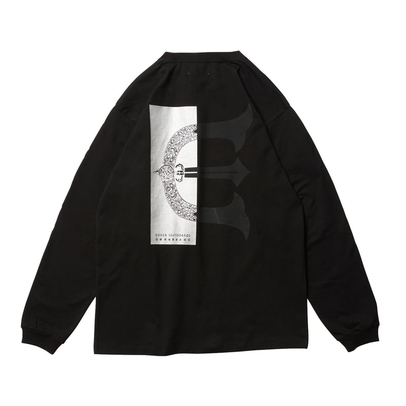 EVISEN SKATEBOARDS / RECTANGLE LOGO LS TEE - BL EVISEN SKATEBOARDS / RECTANGLE LOGO LS TEE - BL