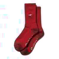 EVISEN SKATEBOARDS / SUSHI LOGO SOCKS - CARDINAL