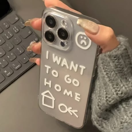 【即納商品】L61964 I WANT TO GO HOME iPhoneケース