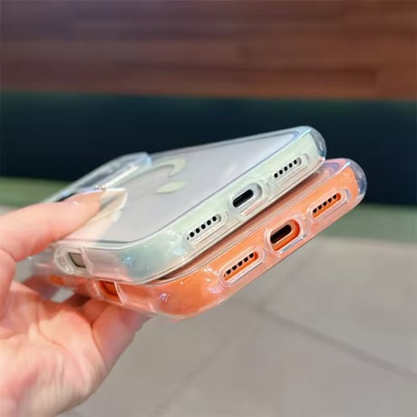 L62402 カラーマグリングクリアiPhoneケース