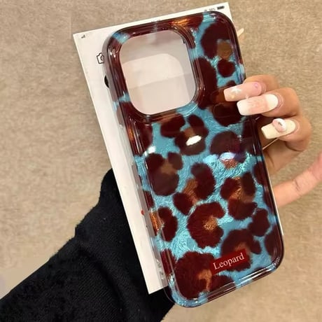 S74818 メタリックレオパードiPhoneケース