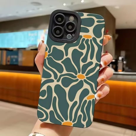 【即納商品】S75011 レトロフラワーアート iPhoneケース