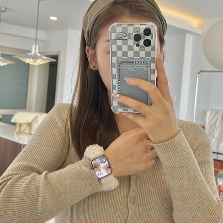 N00109 もこもこシュシュ風 Apple Watchバンド