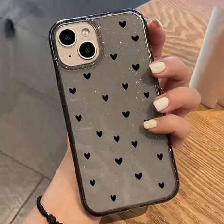S75264 きらめきハートクリアiPhoneケース
