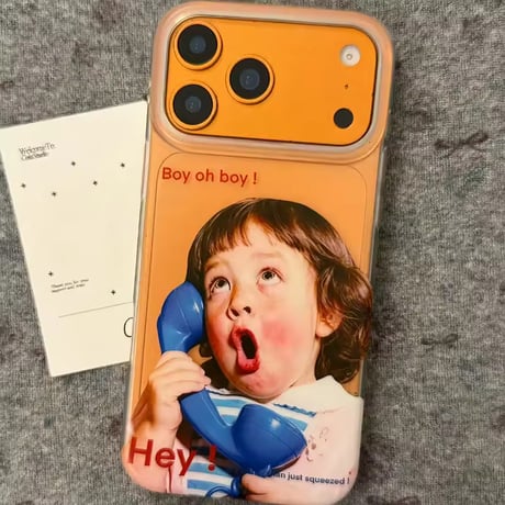 L62472 レトロキッズフォトiPhoneケース
