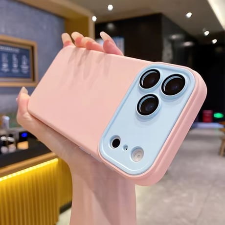S75494 バイカラーパステルシリコンiPhoneケース