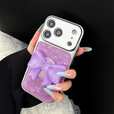 K23167 シェルリボンソケット付き iPhoneケース