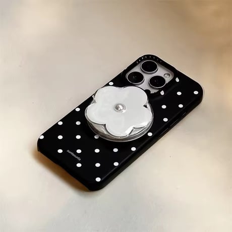 K23032 フラワーグリップ ドットiPhoneケース