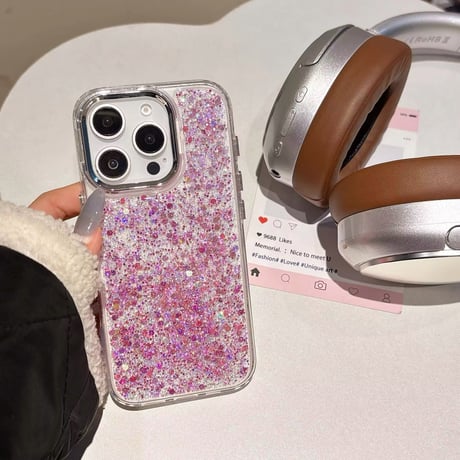 S74623 きらめきグリッターのiPhoneケース