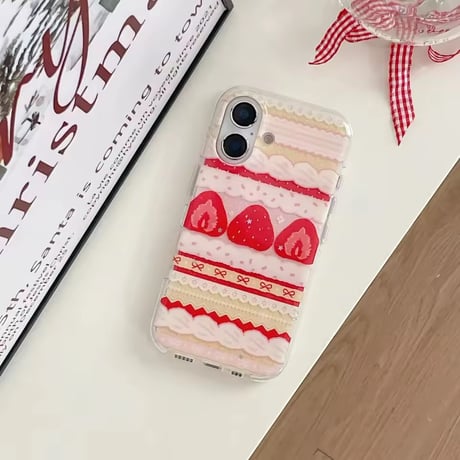 S75216 ストロベリーケーキ ガーリーiPhoneケース