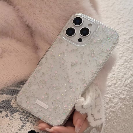 L62220 きらめき小花iPhoneケース