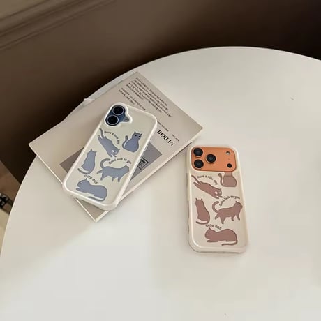 S75187 ゆるねこシルエット iPhoneケース