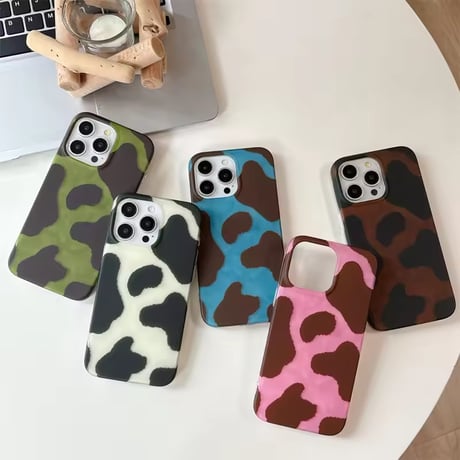S75093 ゆるカウ COWパターン iPhoneケース