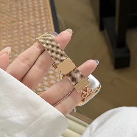 N00208 リボンチャームメッシュ Apple Watchベルト
