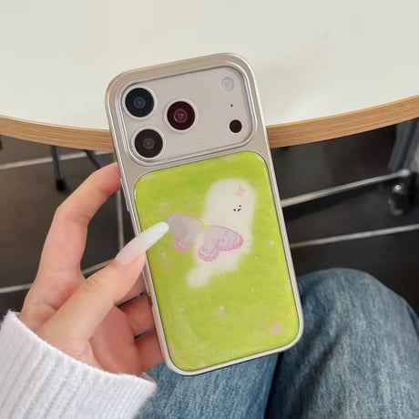 S75490 ちょうちょわんこiPhoneケース