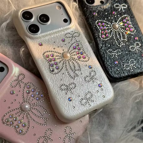 S75418 ジュエルリボンiPhoneケース