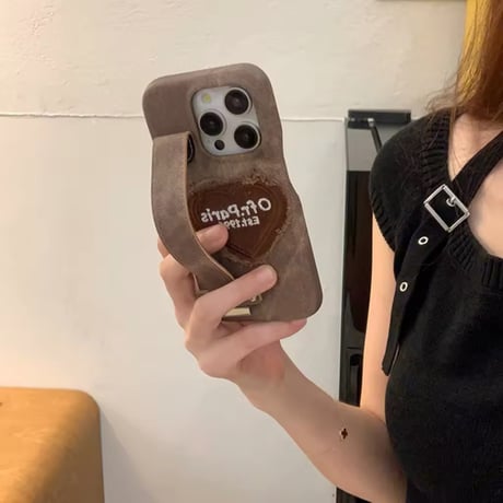 K22610 パリラベルハンドストラップ iPhoneケース
