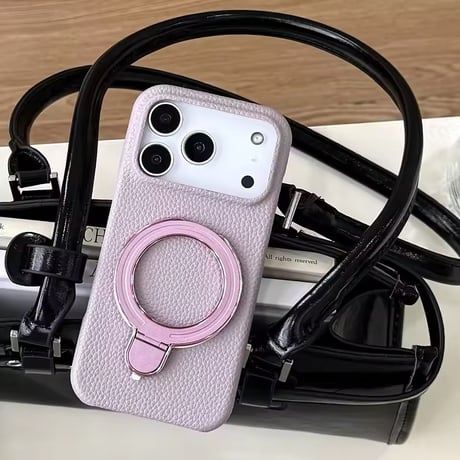 K22943 レザーライクリング付き iPhoneケース