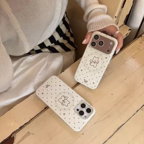 S75403 ゆるくまドット MagSafe対応 iPhoneケース