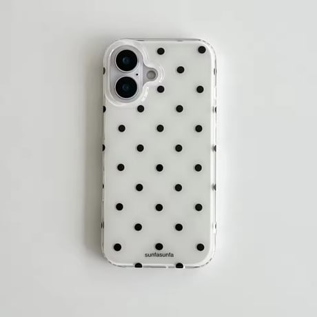 S75039 モノトーンドットクリアiPhoneケース