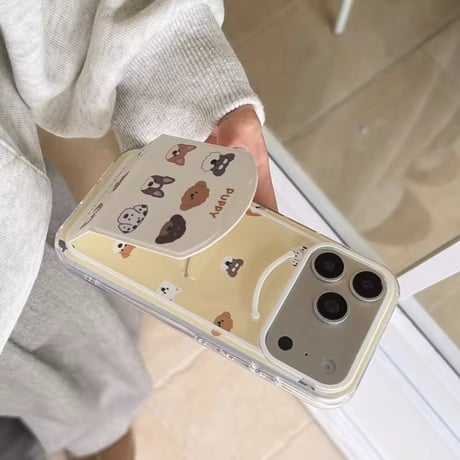 K23089 わんこフェイススタンドiPhoneケース