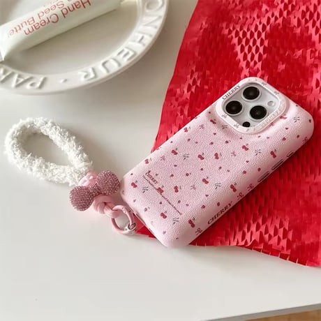 K22745 ちいさな花とリボンのガーリーiPhoneケース
