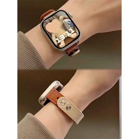 N00097 バイカラーレザーループ Apple Watchバンド