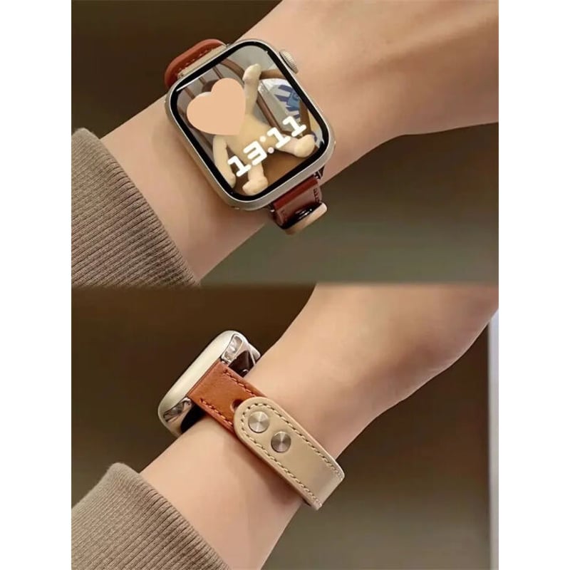 N00097 バイカラーレザーループ Apple Watchバンド | nanomita