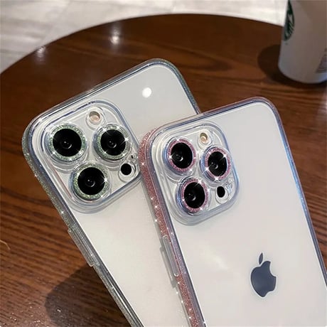 L61917 グリッターエッジ クリアiPhoneケース