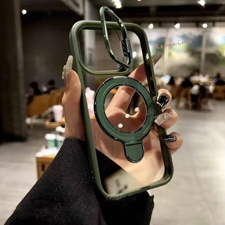 K22915 MagSafe対応 マグネットリング付きクリア iPhoneケース