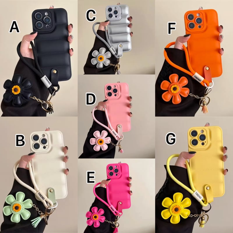 iPhone13pro用ブラック キルティング iPhoneケース チャーム付き iPhone13pro用ブラック キルティング iPhoneケース チャーム付き