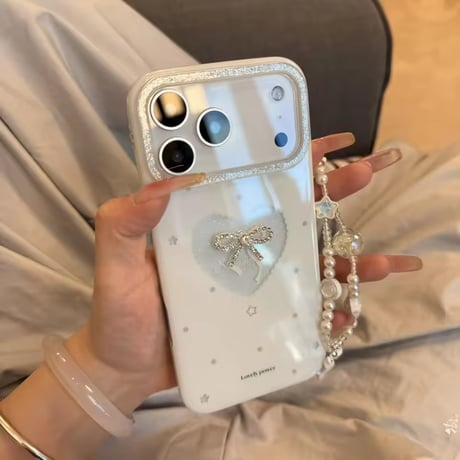 K22948 ハートリボン きらめきiPhoneケース