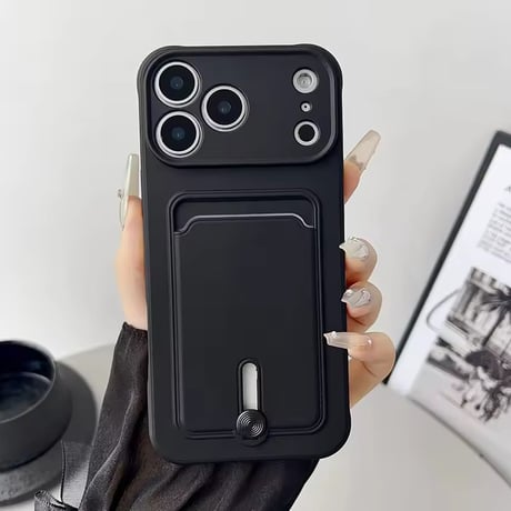 K23066 スライド式カードポケット付きiPhoneケース