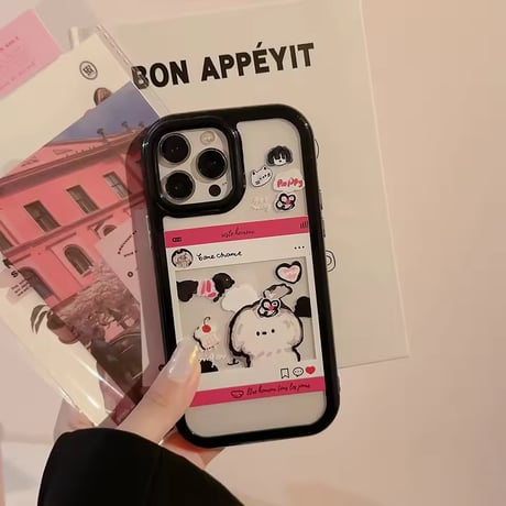 S75595 ポップフィードわんちゃんiPhoneケース