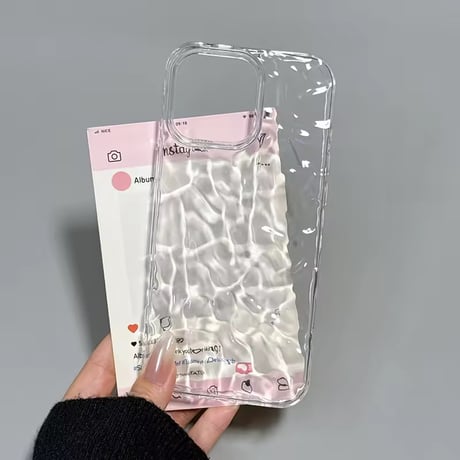 L62280 ニュアンスウェーブクリアiPhoneケース