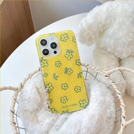 S75417 イエローフラワーiPhoneケース