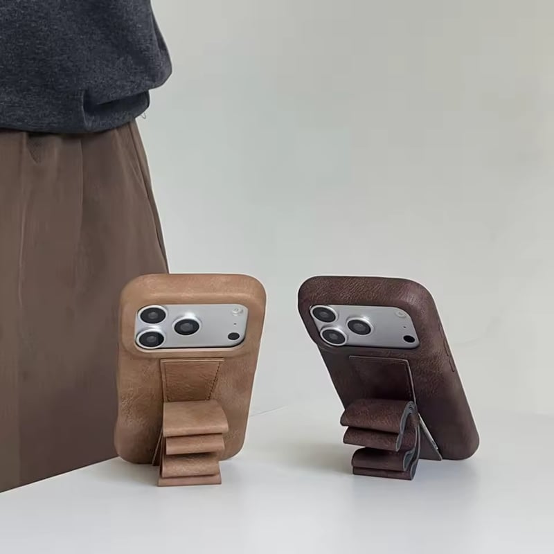 K23003 レザー風リボンスタンド iPhoneケース | nanomita