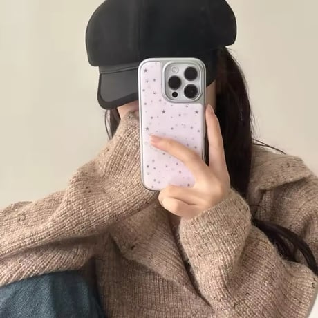 S74520 ほしぞらピンクのiPhoneケース