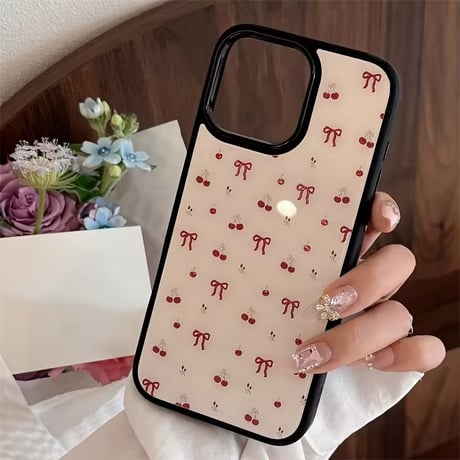 S75024 チェリーリボン iPhoneケース