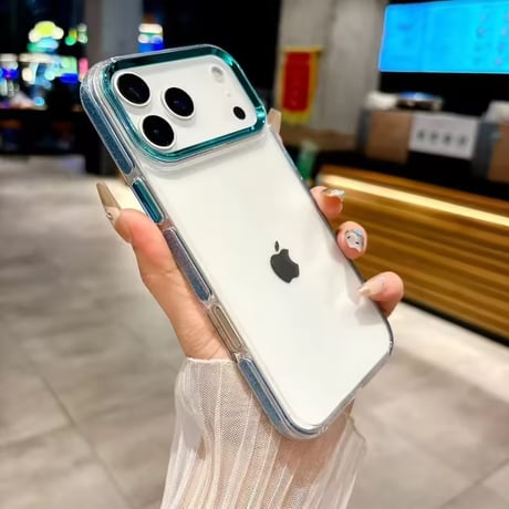 L62466 カラーフレーム クリアiPhoneケース