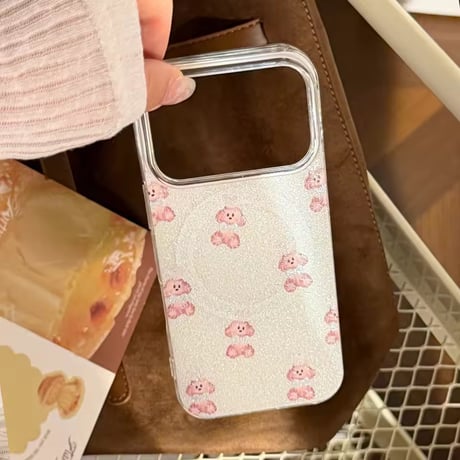 K23132 きらめきパピー MagSafeグリップ付きiPhoneケース