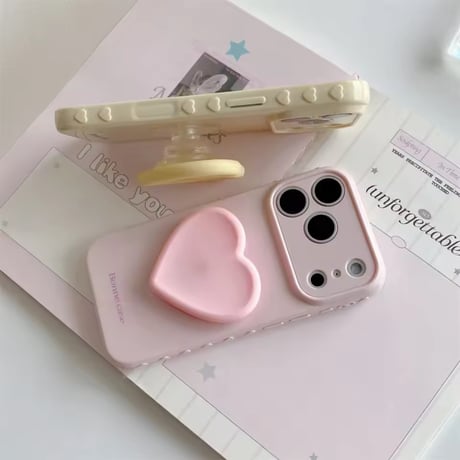 K23121 パステルハートグリップ iPhoneケース