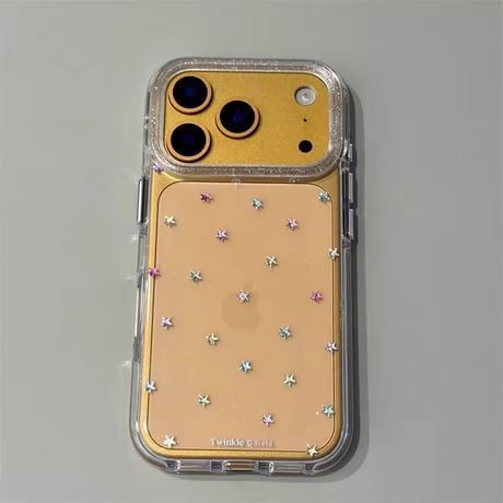 L62383 カラフル星ちりばめ クリアiPhoneケース